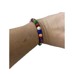 Rainbow bead bracelet